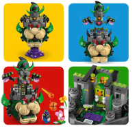 LEGO Super Mario Prinz Florian & Schloss Bowser - Interaktives Spielzeug mit 4 Figuren - Pinker Yoshi & Stand zum Spielen & Ausstellen - Gamer Geschenk für Jungen & Mädchen ab 9 Jahren - 72042