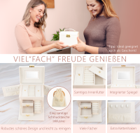 Schmuckkästchen Schmuckkasten Schmuckschatulle Aufbewahrung mit Stofftasche