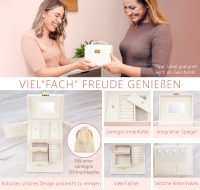Schmuckkästchen Schmuckkasten Schmuckschatulle Aufbewahrung mit Stofftasche