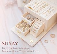 Schmuckkästchen Schmuckkasten Schmuckschatulle Aufbewahrung mit Stofftasche