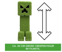 Mattel Minecraft Große Actionfiguren, 30 cm große, bewegliche Creeper-Sammelfigur, inspiriert von Ein Minecraft Film, JFR66, [Mehrfarbig]