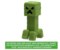 Mattel Minecraft Große Actionfiguren, 30 cm große, bewegliche Creeper-Sammelfigur, inspiriert von Ein Minecraft Film, JFR66, [Mehrfarbig]