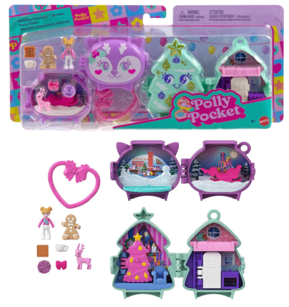 Polly Pocket Holiday-Kompakt-Packung mit 2 Stück