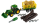 Theo Klein 3906 John Deere Traktor mit Holz- und Heuwagen I Schraubset inkl. Schraubendreher I Maße: 47 cm x 10,50 cm x 12 cm I Spielzeug für Kinder ab 3 Jahren