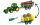 Theo Klein 3906 John Deere Traktor mit Holz- und Heuwagen I Schraubset inkl. Schraubendreher I Maße: 47 cm x 10,50 cm x 12 cm I Spielzeug für Kinder ab 3 Jahren