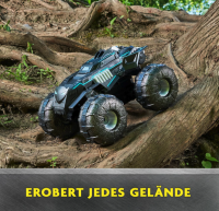 DC Batman All-Terrain Batmobile, ferngesteuertes Amphibienfahrzeug für Land und Wasser mit Platz für 1x 10cm Batman-Actionfigur