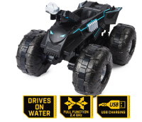 DC Batman All-Terrain Batmobile, ferngesteuertes Amphibienfahrzeug für Land und Wasser mit Platz für 1x 10cm Batman-Actionfigur