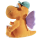 Heunec & Co.KG Drache Kokosnuss, GRS/PET Plüsch, Orange, 18 cm